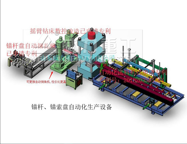 全自動(dòng)錨桿托盤(pán)成型油壓機(jī)自動(dòng)化生產(chǎn)線